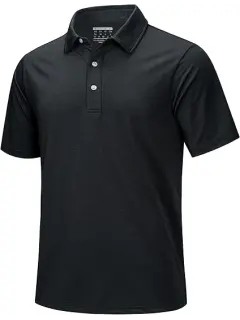 MAGCOMSEN Men's Short-Sleeve Polo,Golf Shirts for Men 3-Button Moisture Wicking,Athletic Outdoor Collared T-Shirt_1a4b9